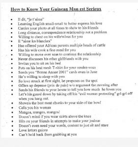 How to know if your Guinea Man is Serious
