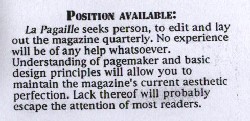 Position Available